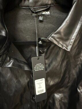 NEW with Tags (NWT) - Fashion Nova Cropped Faux Leather Top - Large (L)